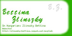 bettina zlinszky business card